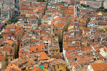 Fototapeta na wymiar Nice - Nice view of the city from above