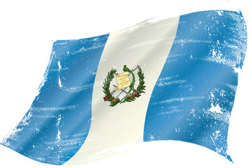 Guatemala grunge flag