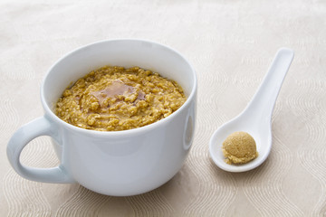 Oatmeal and maple syrup