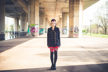 young beautiful punk dark girl