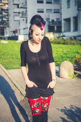 young beautiful punk dark girl