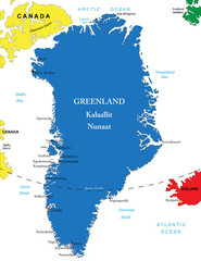 Greenland map © bogdanserban