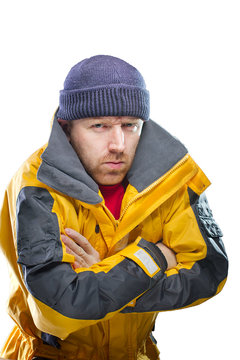 Man in yellow jacket