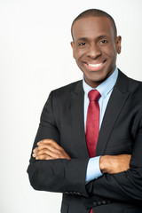 Smiling young business executive