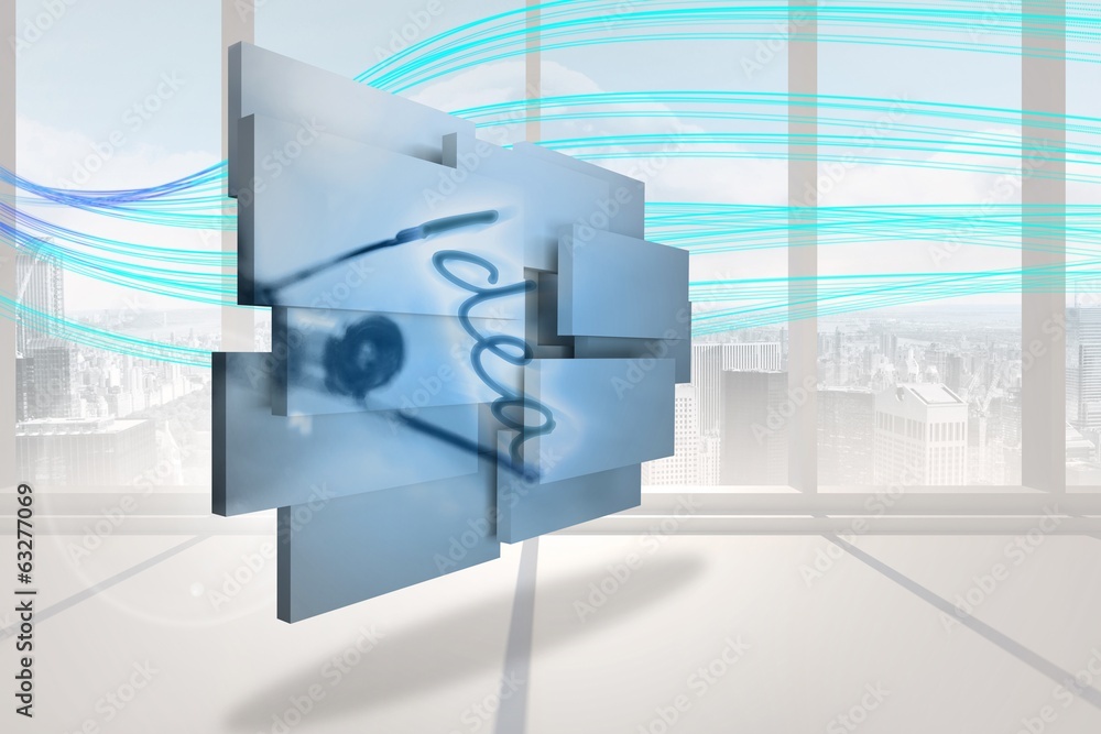 Poster Composite image of idea on abstract screen