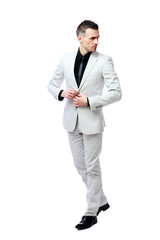 handsome businessman looking away 