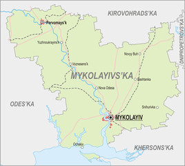 Map of Mykolaiv Oblast