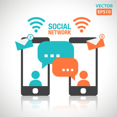Illustration of social media messaging - 63278474