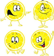 Fototapeta premium lemon cartoon - funny illustration isolated on white background