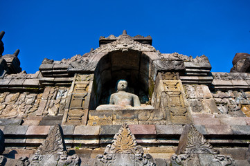 Borobudur temple near Yogyakarta on Java island, Indonesia