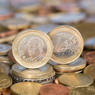 1 Euro Münze aus Spanien
