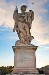 Obraz premium Bernini's marble statue of angel from the Sant'Angelo Bridge in