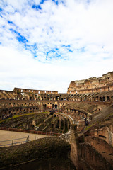 Naklejka na ściany i meble colosseum or coloseum at Rome Italy with Sunny Sky