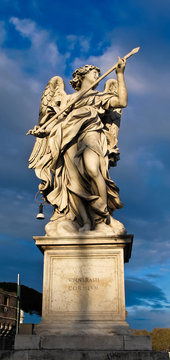 Bernini's marble statue of angel from the Sant'Angelo Bridge in