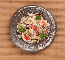 Rice with Seafood and vegetables