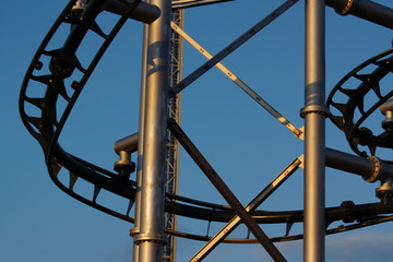 Rollercoaster Track Layout at Theme Park