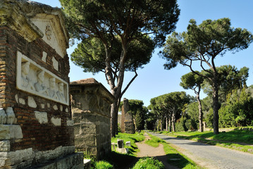 Fototapeta na wymiar Appia Antica Street