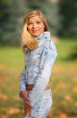 Fototapeta premium Portrait of young beautiful woman