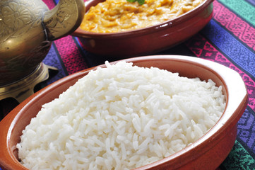 basmati rice and korma curry