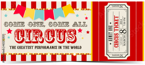circus ticket stock image