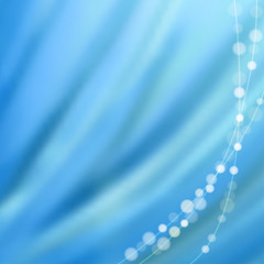 Abstract water wave background with drops, vector illustration