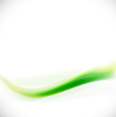 Fototapeta na wymiar Abstract flow green line element, Vector illustration