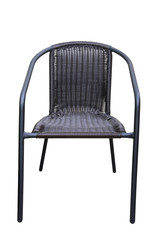 Wicker brown chair isolated on White