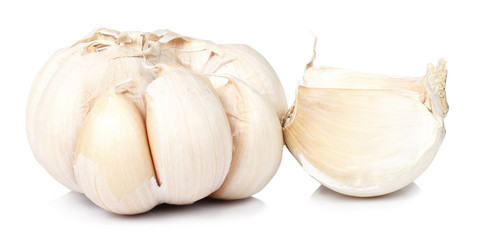 Garlic Closeup on White background