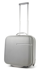 Gray Suitcase on White background