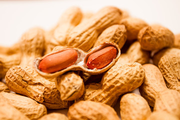 Peanuts isolated on white