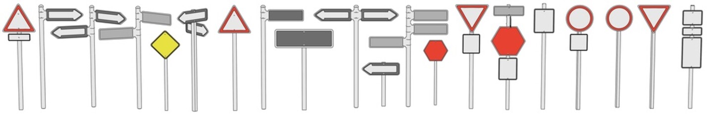 cartoon image of traffic signs
