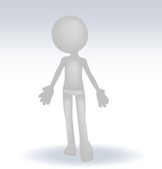 3d man with a stairs