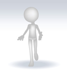 3d man with a stairs