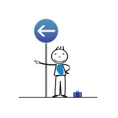 Choices of a businessman concept