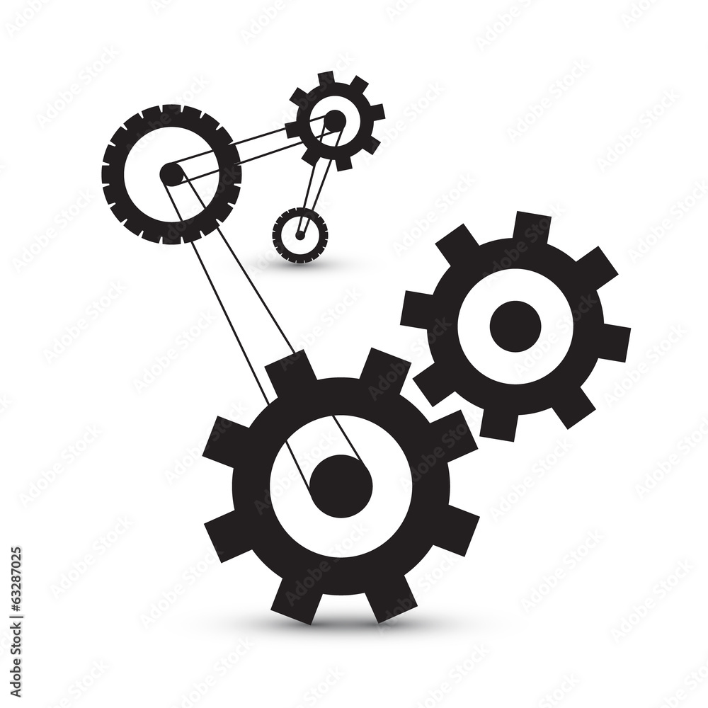 Poster abstract vector cogs - gears