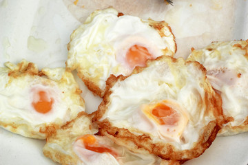 Fried  eggs in asia market