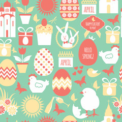 Easter seamless pattern