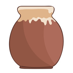 Clay pot isolated illustration
