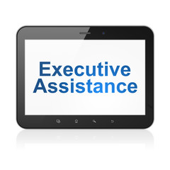 Business concept: Executive Assistance on tablet pc computer