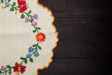 Embroidery with flowers