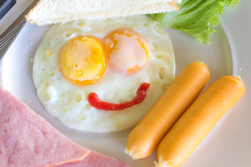 The nice breakfast with love