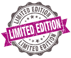 Obraz premium Limited edition violet grunge retro style isolated seal