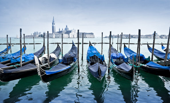 Venice gondolas