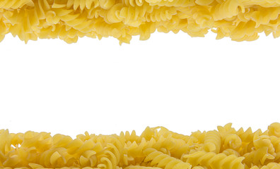 Trivelle pasta on white