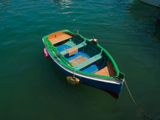 Fototapeta na wymiar malta wooden row boat