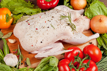 Fresh raw duck