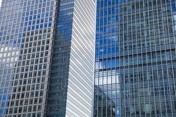 LONDON, UK - CANARY WHARF, MARCH 22, 2014  Modern glass building