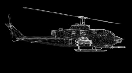 military helicopter © podsolnykh