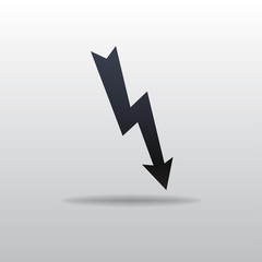 Vector icon of lightning