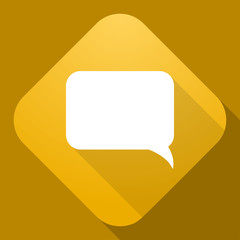 Vector icon of Speech Bubble with a long shadow